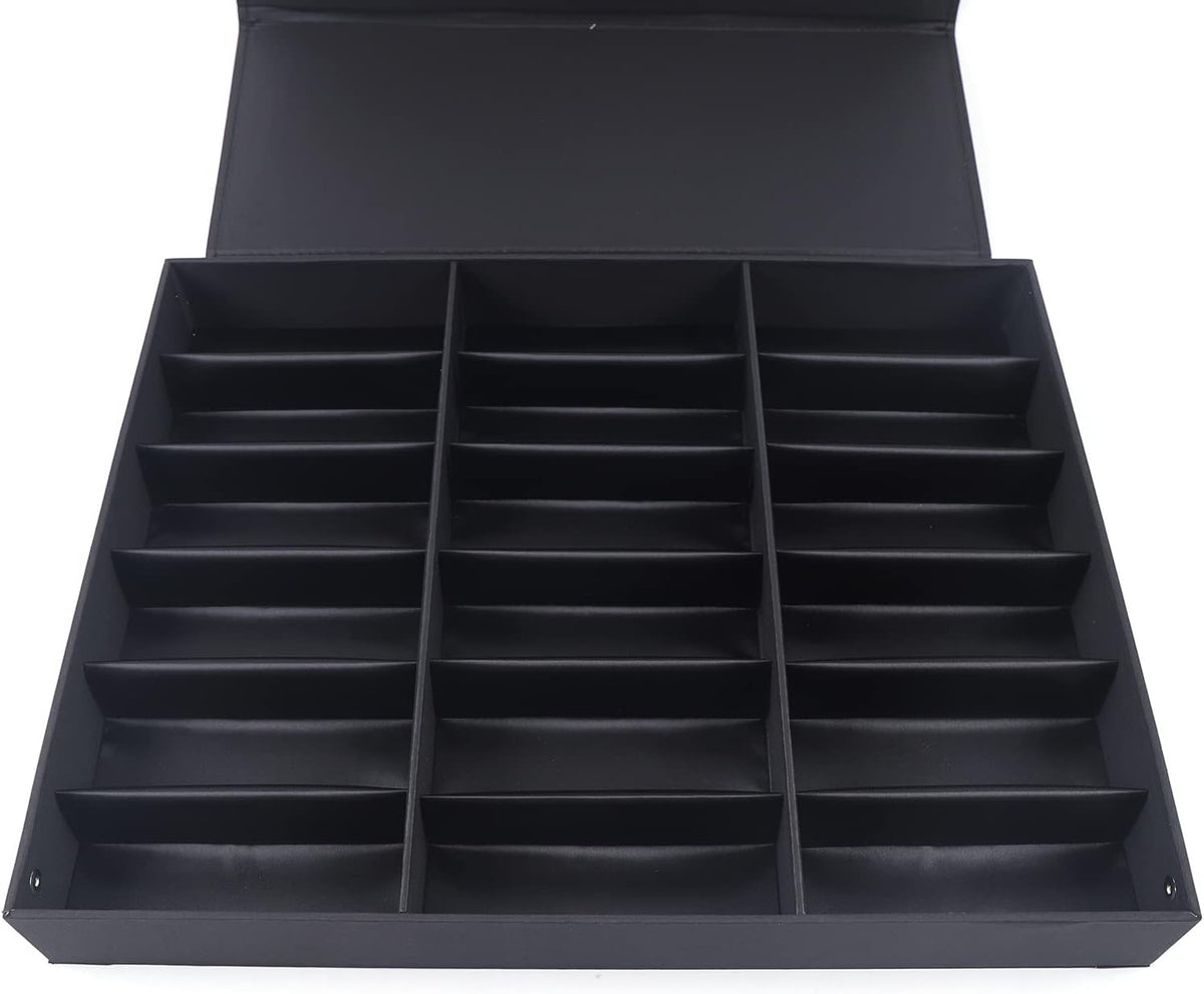 Sunglasses Organizer Box, 18 Slot Display Sunglasses Case, Multiple Glasses Tray Rectangular Watches Organizer Box Stand, Storage Eyeglasses Holder for Homes Store Offices