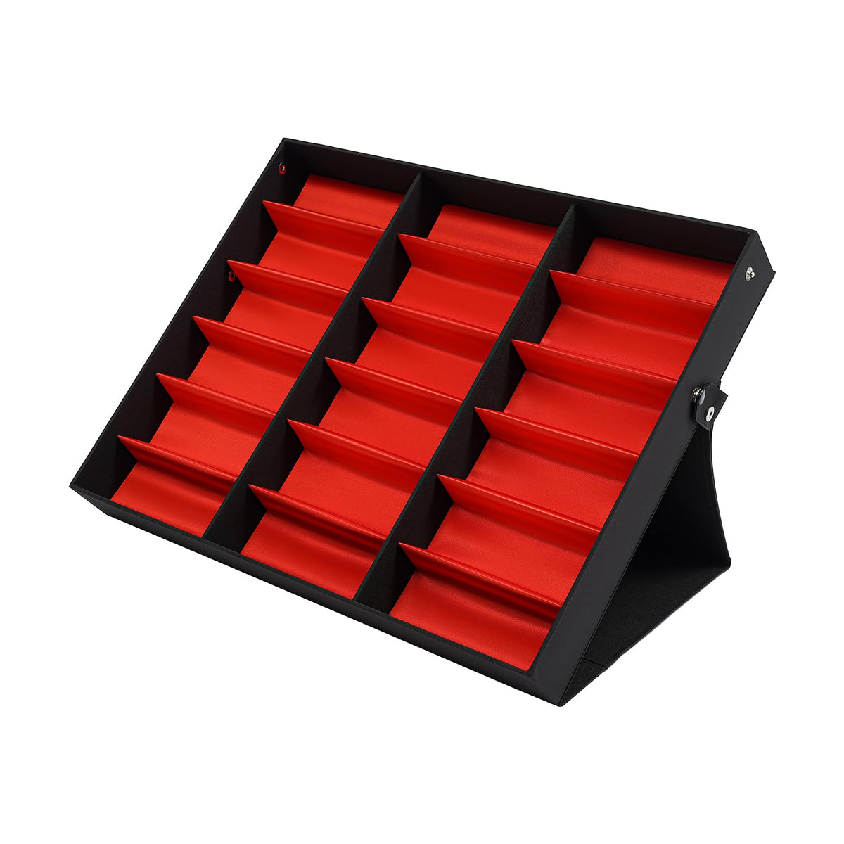 Sunglasses Organizer Box, 18 Slot Display Sunglasses Case, Multiple Glasses Tray Rectangular Watches Organizer Box Stand, Storage Eyeglasses Holder for Homes Store Offices
