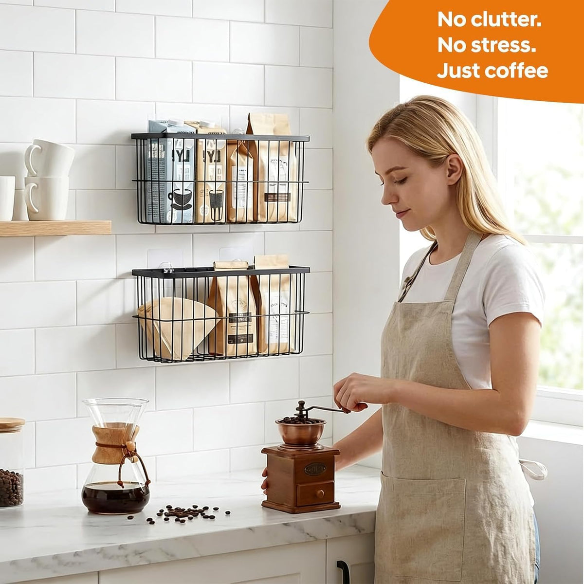 2Pack Cabinet Door Organizer, Self-Adhesive Lid Storage Box for Cabinet Storage, Wall-Mounted Storage Basket Rack, Suitable for Kitchen, Refrigerator,Bathrooms, Pantry, Office,Makeup Container,rv must