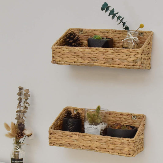 StorageWorks Woven Wall Baskets for Storage, Hanging Basket with Hooks