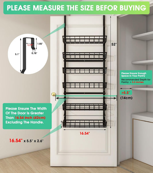 Mefirt Over The Door Pantry Organizer, Pantry Storage and Organization
