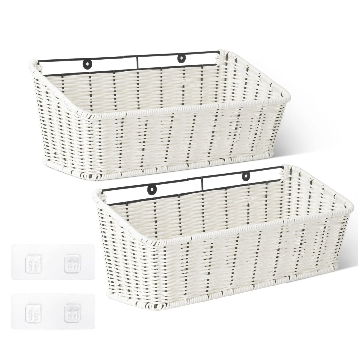 GRANNY SAYS Wicker Hanging Basket for Storage, Wall Mount Fruit Basket