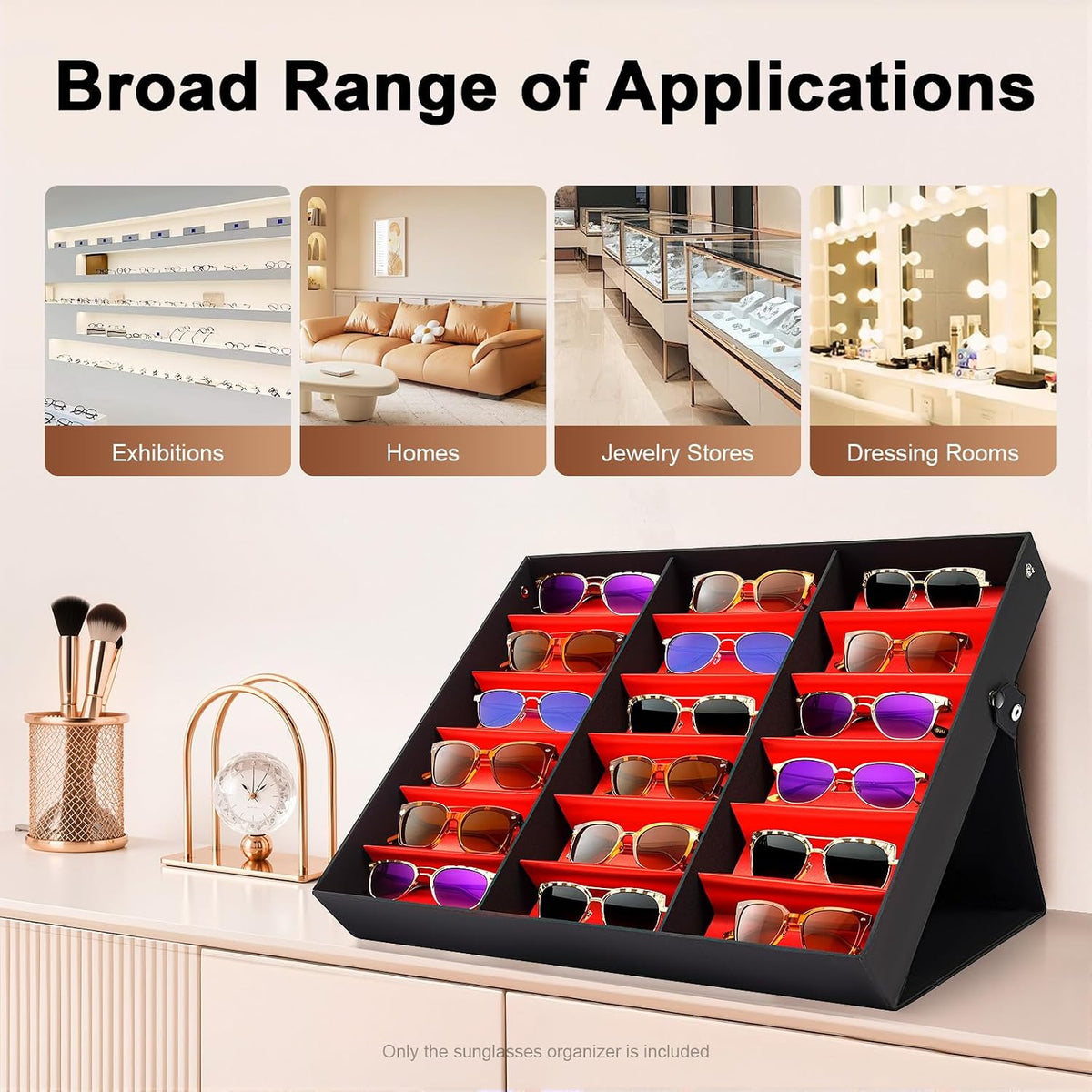 Sunglasses Organizer,Multi Glasses Display Stand,Glasses Tray Holder