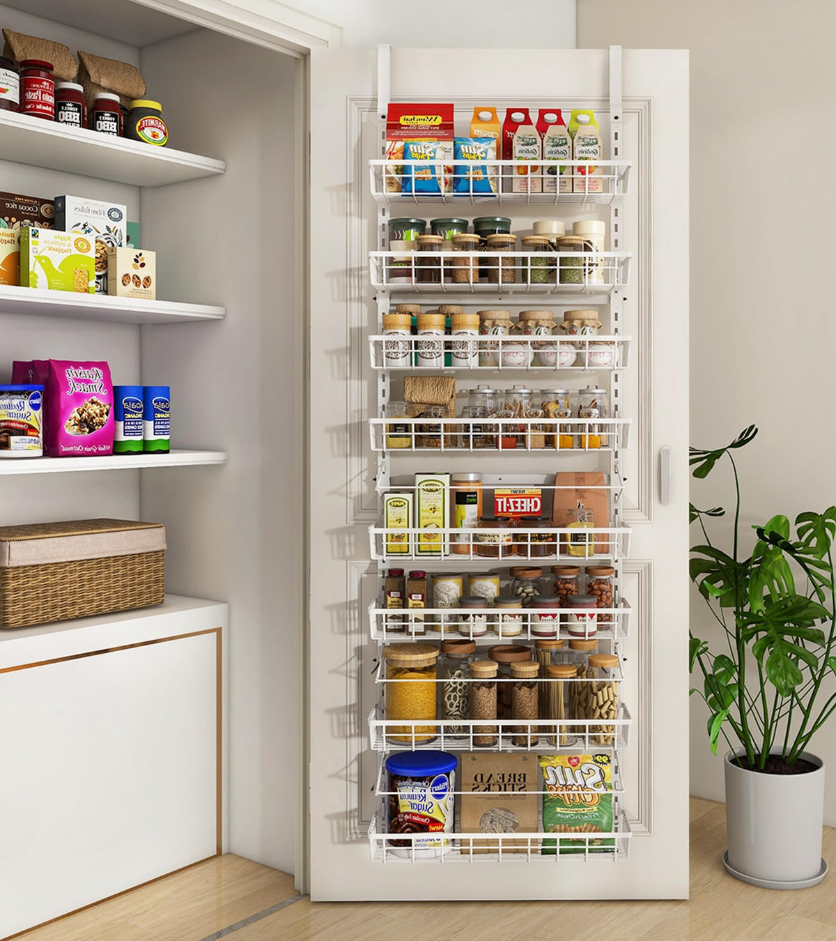 Mefirt Over The Door Pantry Organizer, Pantry Storage and Organization