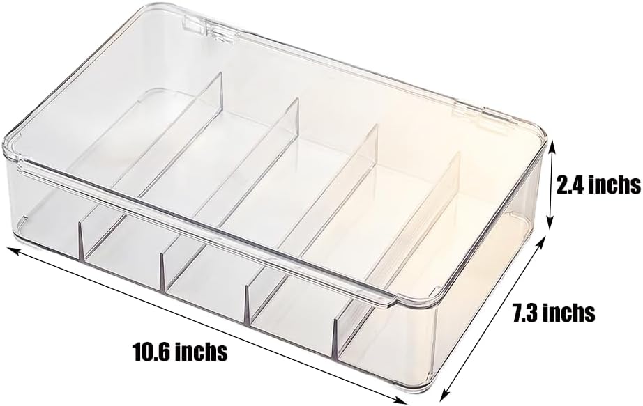 Sunglasses Organizer - Plastic Stackable Eyeglass Case Storage for Multiple Glasses & Reading Glasses