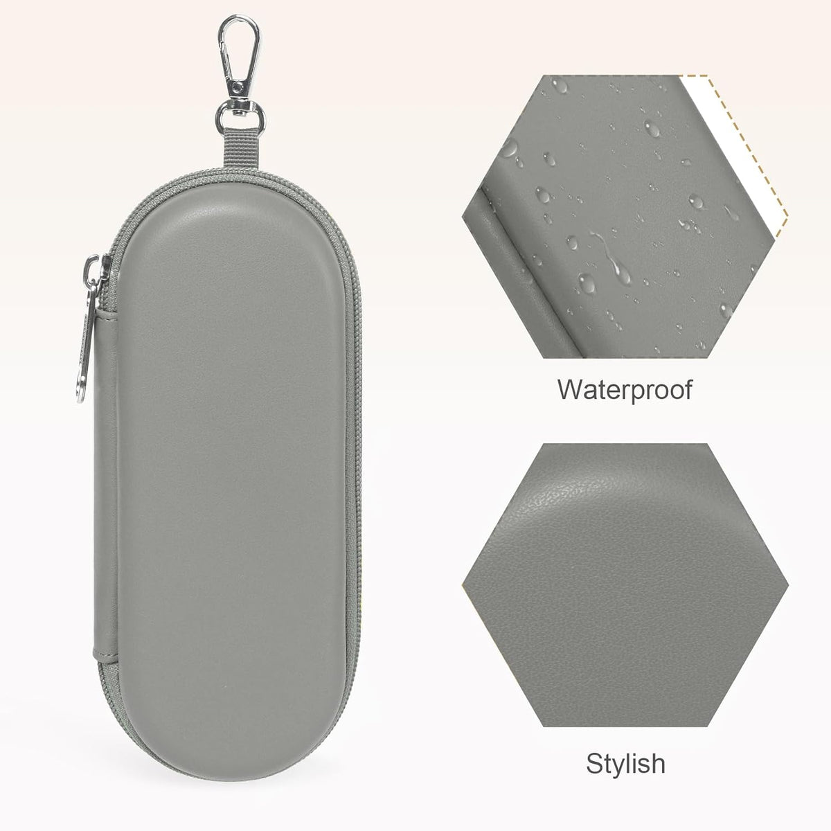 Double Eyeglasses Case, Dual Glasses Sunglasses Organizer with Zipper Closure, Eyewear Storage Box for Men Women Travel