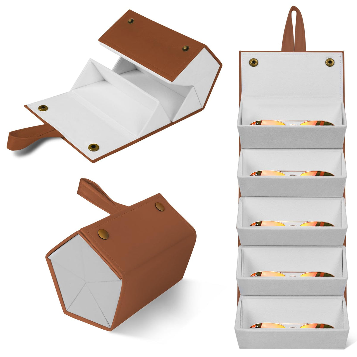 Travel Sunglasses Organizer, Sunglasses Travel Case for Multiple Pairs