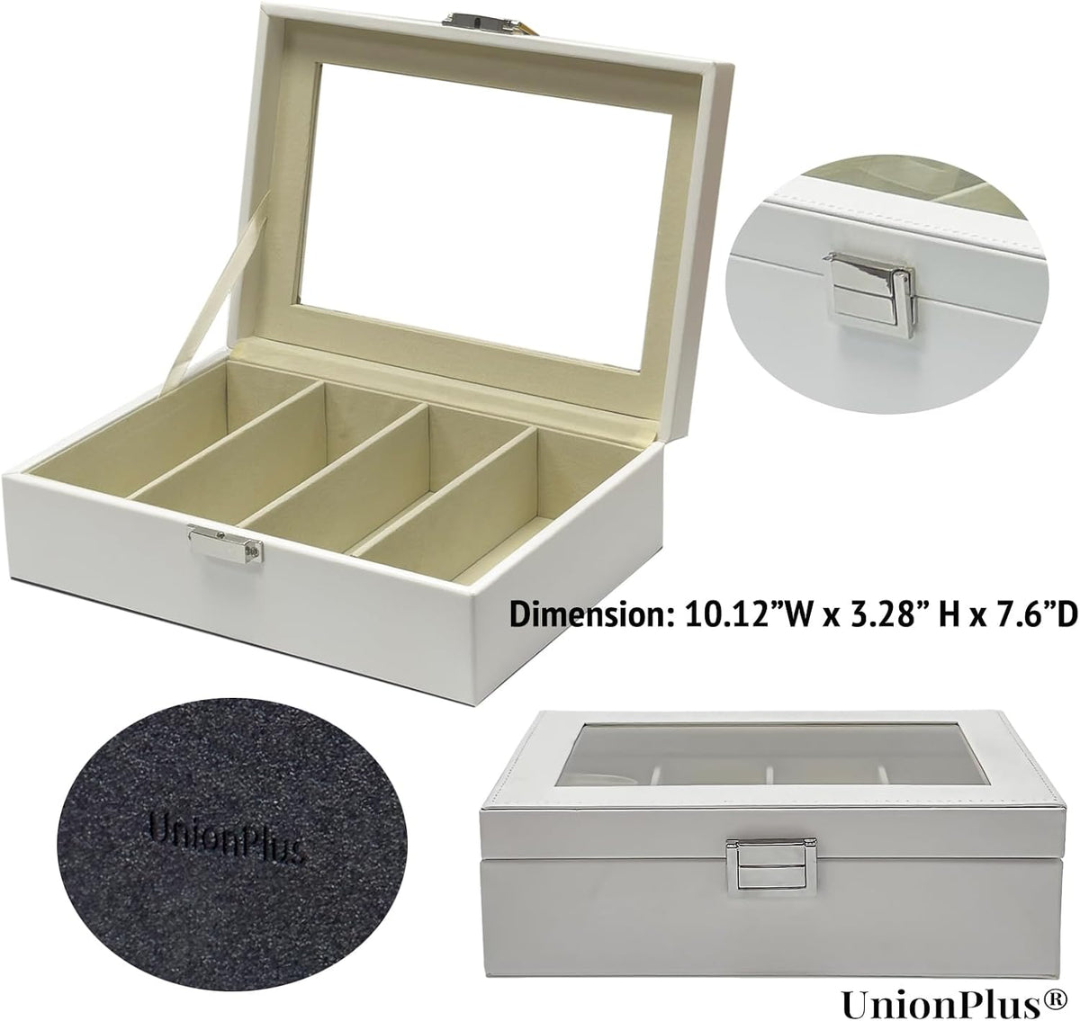 UnionPlus Vegan Leather Multi-Slots Sunglasses Eyeglasses Organizer