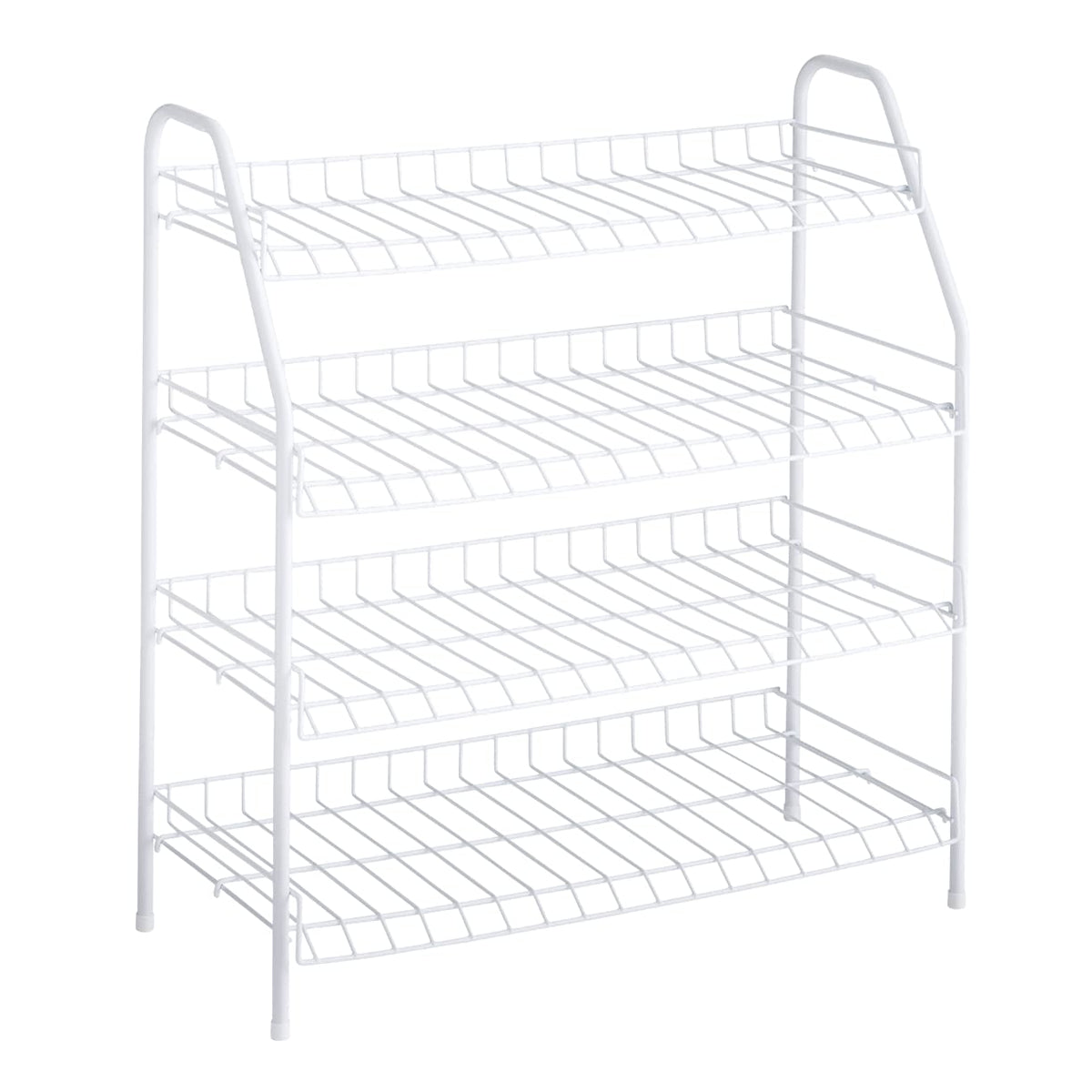 Rubbermaid 3-Tier Wheeled Adjustable Metal Storage Organizer Cart, White