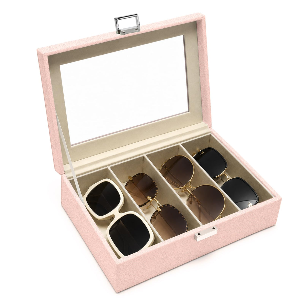 UnionPlus Vegan Leather Multi-Slots Sunglasses Eyeglasses Organizer