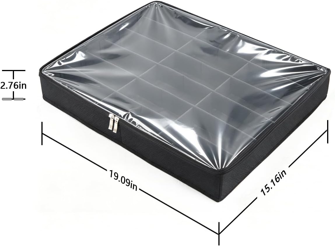 Glasses Organizer Sunglasses Case Clear Lid Shade Eyeglass Storage Box Tray