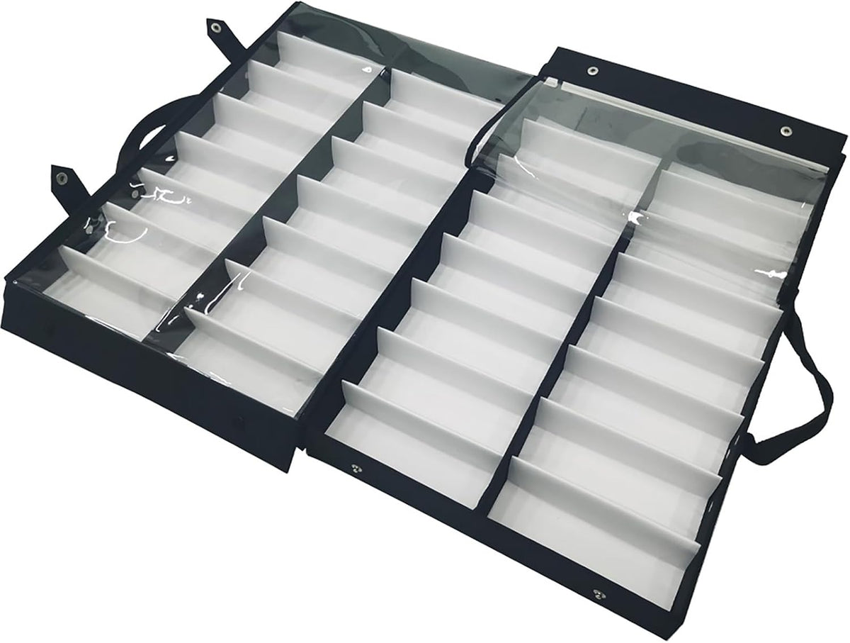 INTSUPERMAI Eyeglasses Storage Organizer 32 Slots Sunglasses Eyeglasses Display Case with Waterproof Dustproof Protection Film Glasses Eyewear Display Case Box for Sunglasses