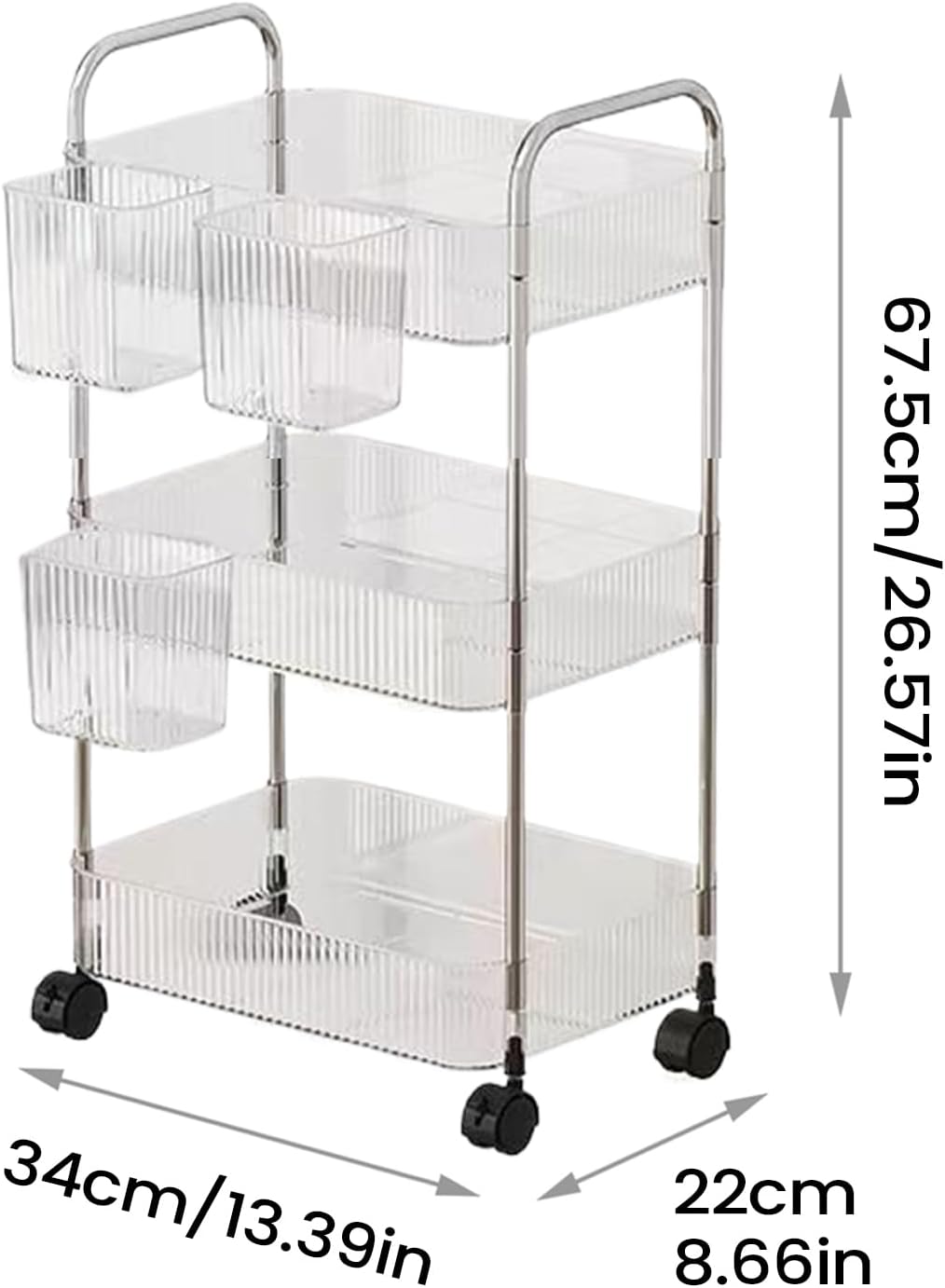 Carts with Wheels Multi-Layer Trolley Storage