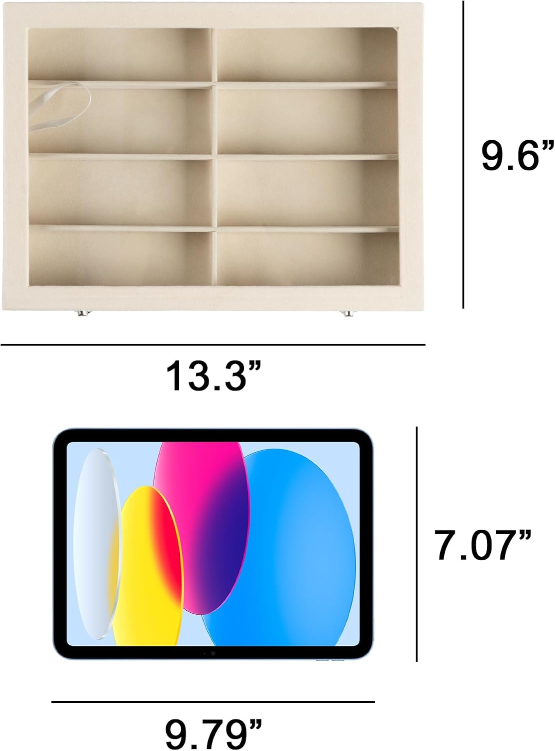 Frebeauty 8-Slot Sunglass Organizer,Velvet Sunglass Holder for Drawer