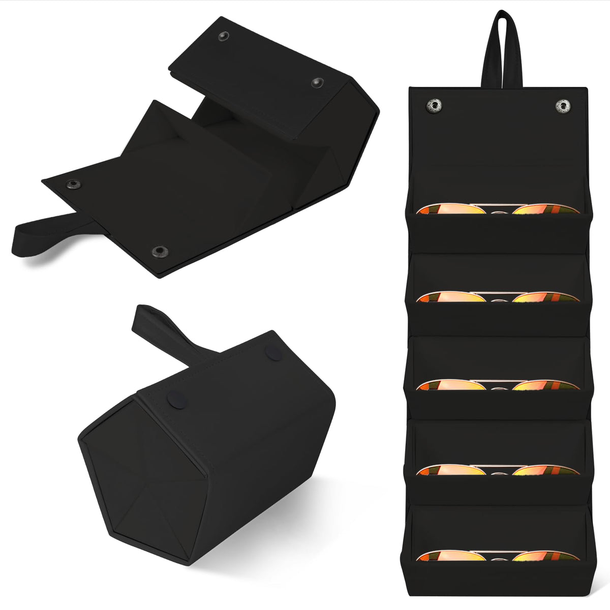 Travel Sunglasses Organizer, Sunglasses Travel Case for Multiple Pairs