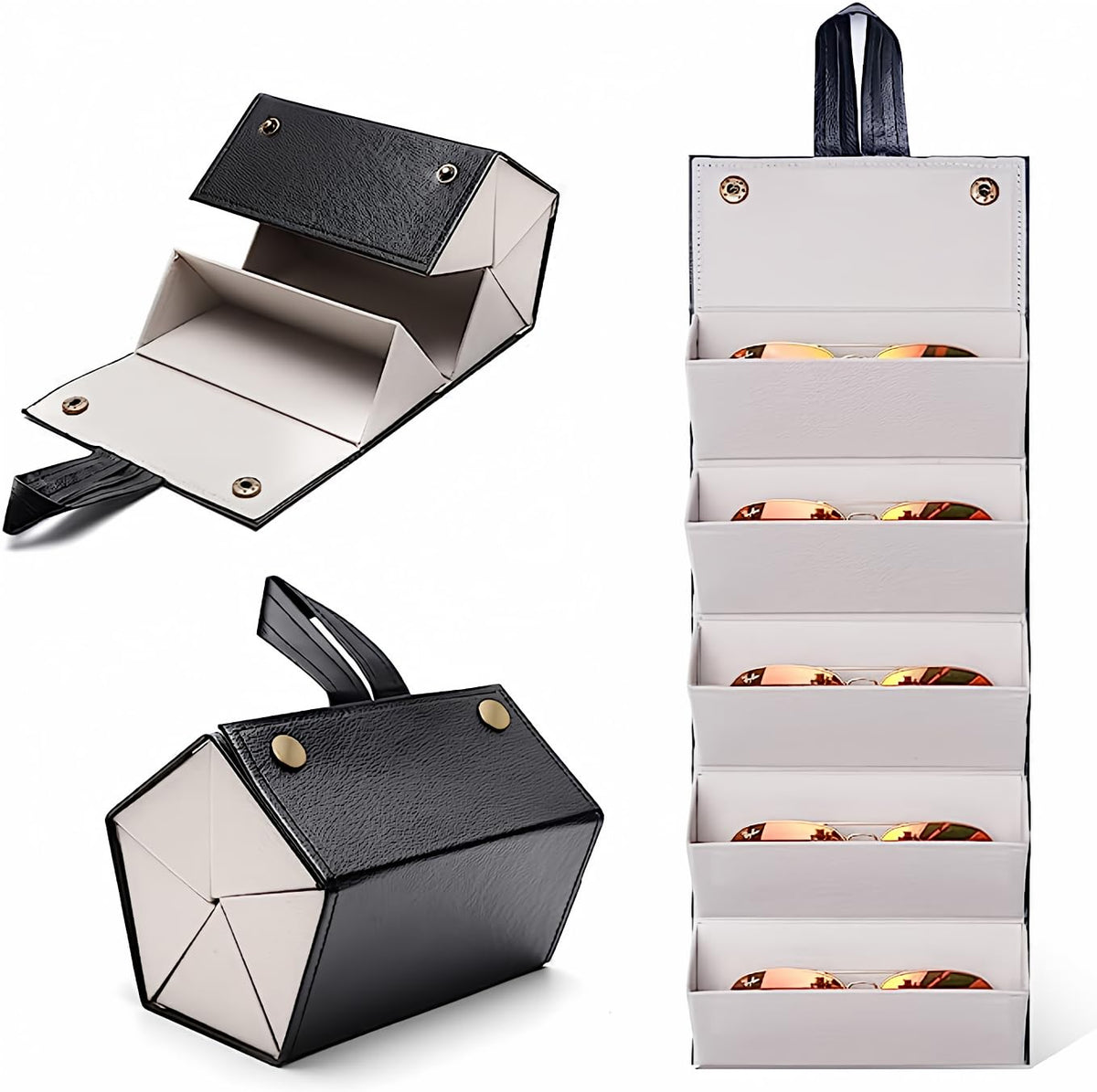 Travel Sunglasses Organizer, Sunglasses Travel Case for Multiple Pairs