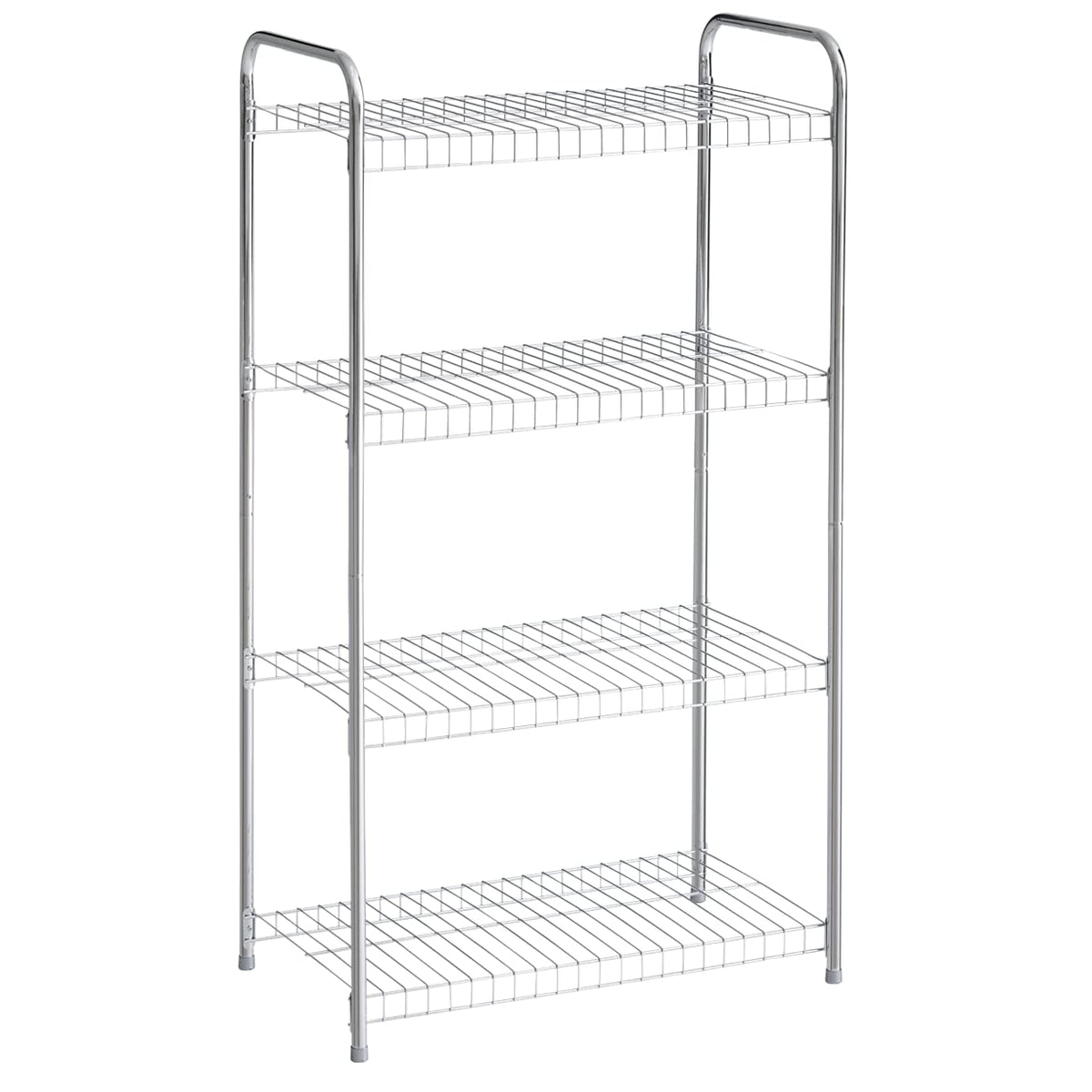 Rubbermaid 3-Tier Wheeled Adjustable Metal Storage Organizer Cart, White