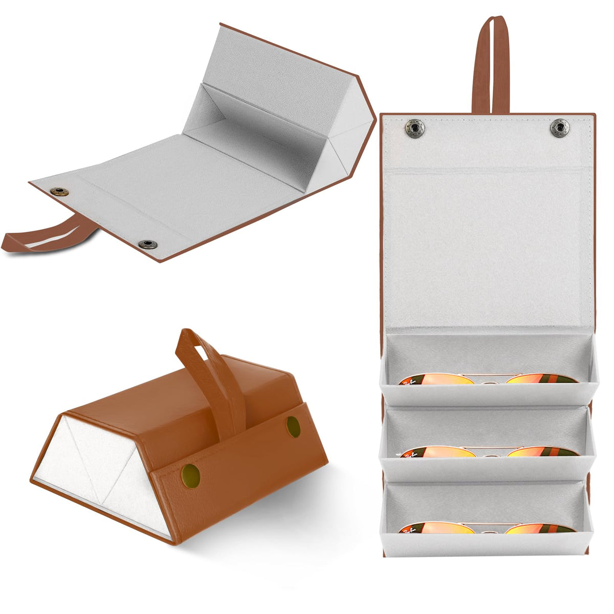 Travel Sunglasses Organizer, Sunglasses Travel Case for Multiple Pairs