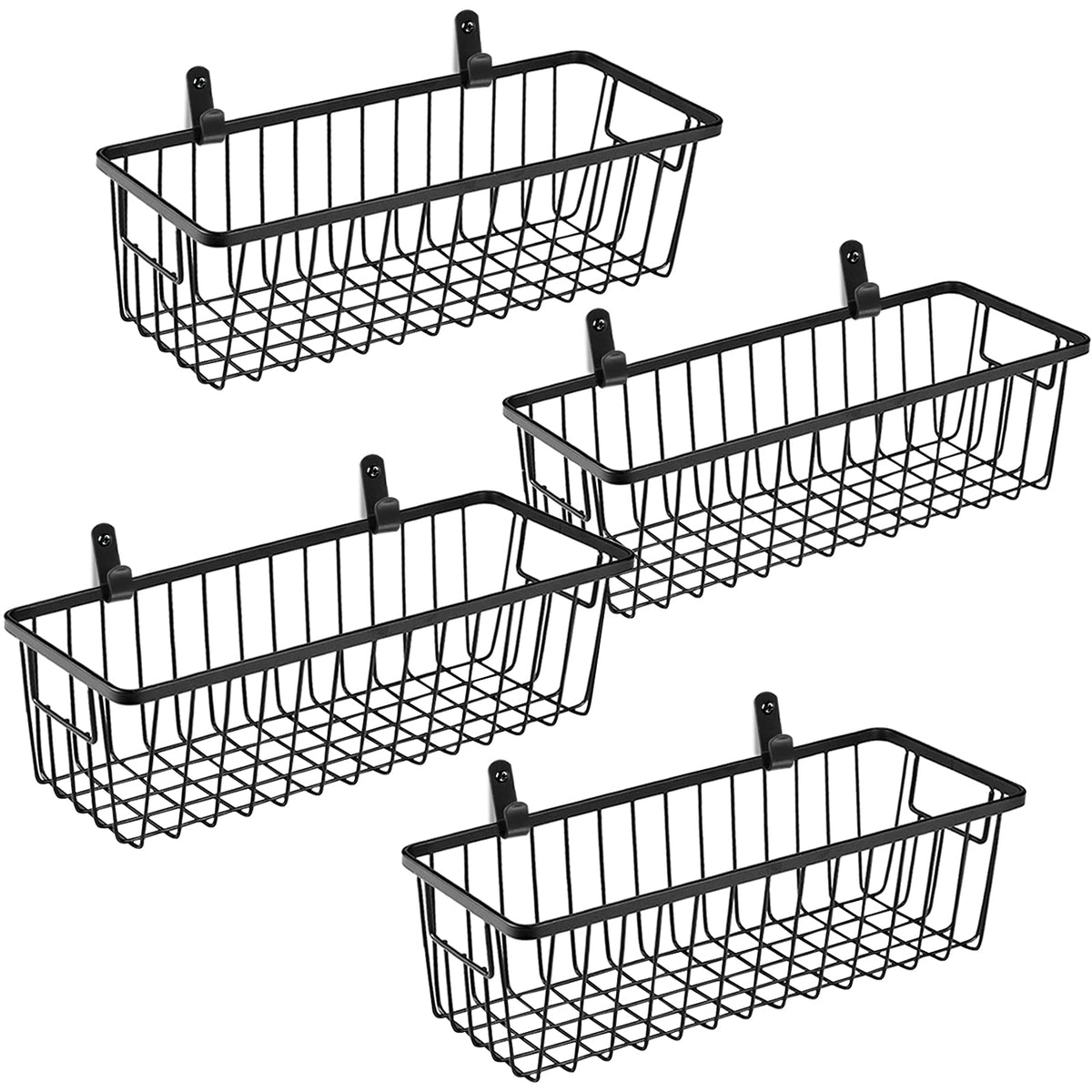 SheeChung Wall Hanging Baskets, Small Wire Basket for Organizer, 4 Pack