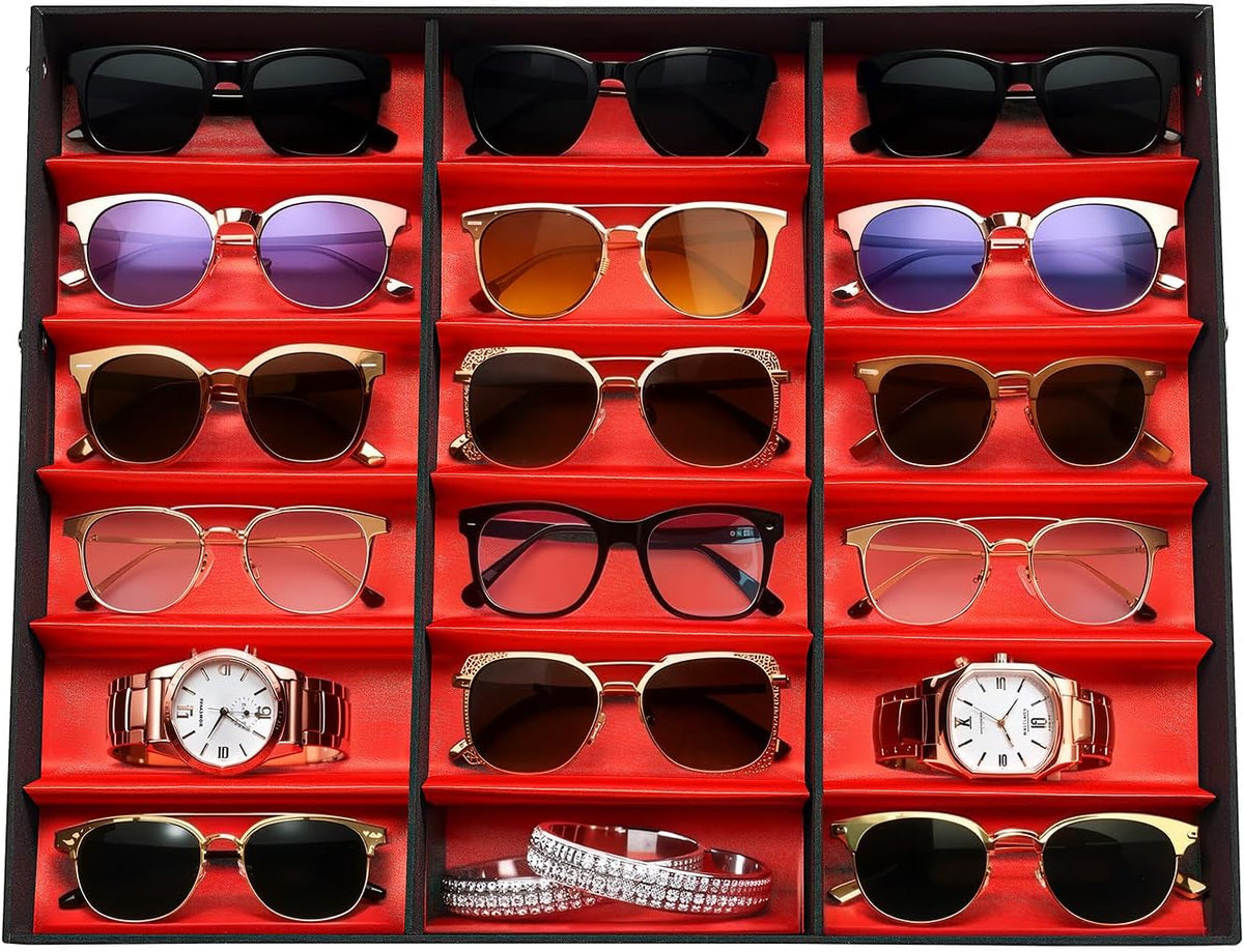 Sunglasses Organizer,Multi Glasses Display Stand,Glasses Tray Holder