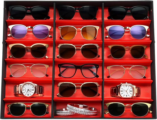 Sunglasses Organizer,Multi Glasses Display Stand,Glasses Tray Holder