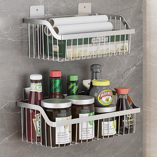 2 Set Fruit Basket for Kitchen, Pantry Kitchen Organizers and Storage, SUS304 Stainless Steel Wire Wall Basket, Onion Potato Vegetable Storage for Countertop Floor Cabinet Shelf