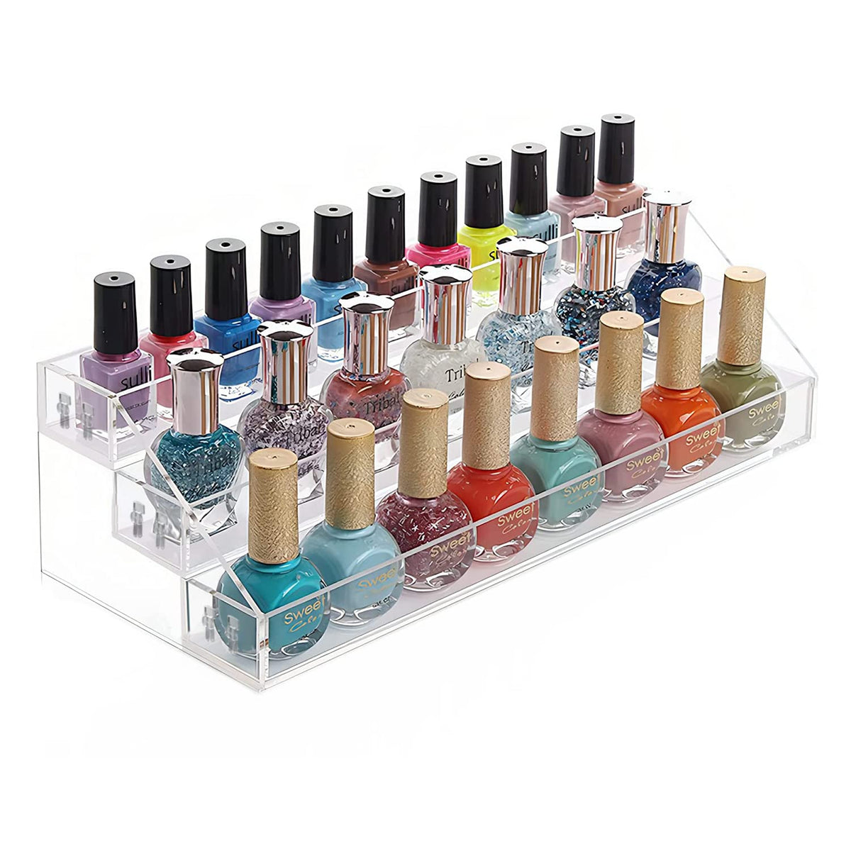 Sunglasses Organizer Clear Eyeglasses Display Case Sticker Display Tray Box For Glasses Tabletop Holder Stand (5 layer)