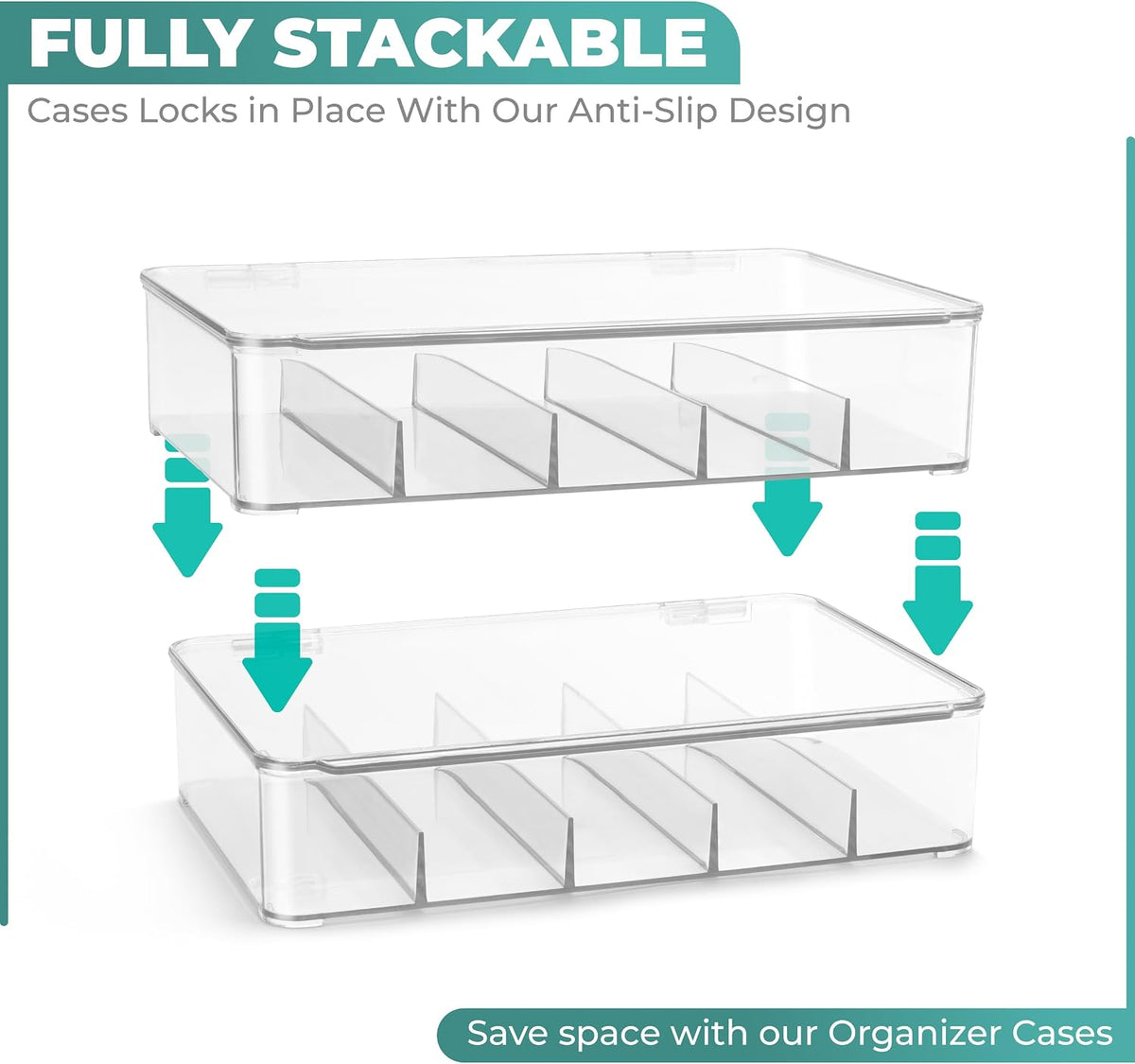 Sorbus Sunglasses Organizer - Plastic Stackable Eyeglass Case Storage Organizer for Multiple Glasses - Reading Glasses