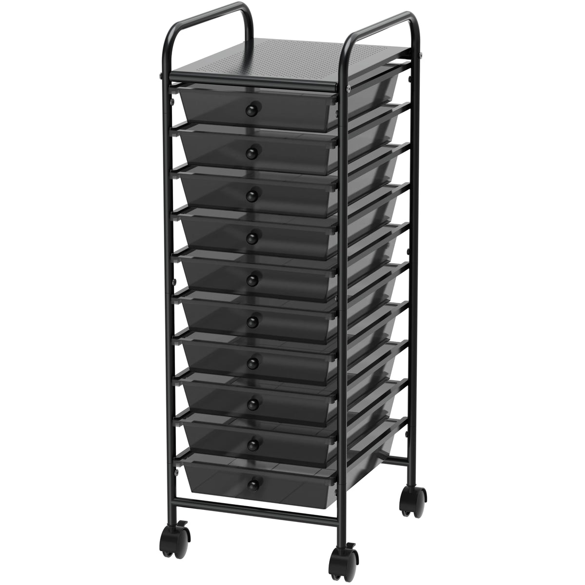 Simple Houseware 3 Drawers Rolling Utility Cart Art Craft Organizer, Chrome
