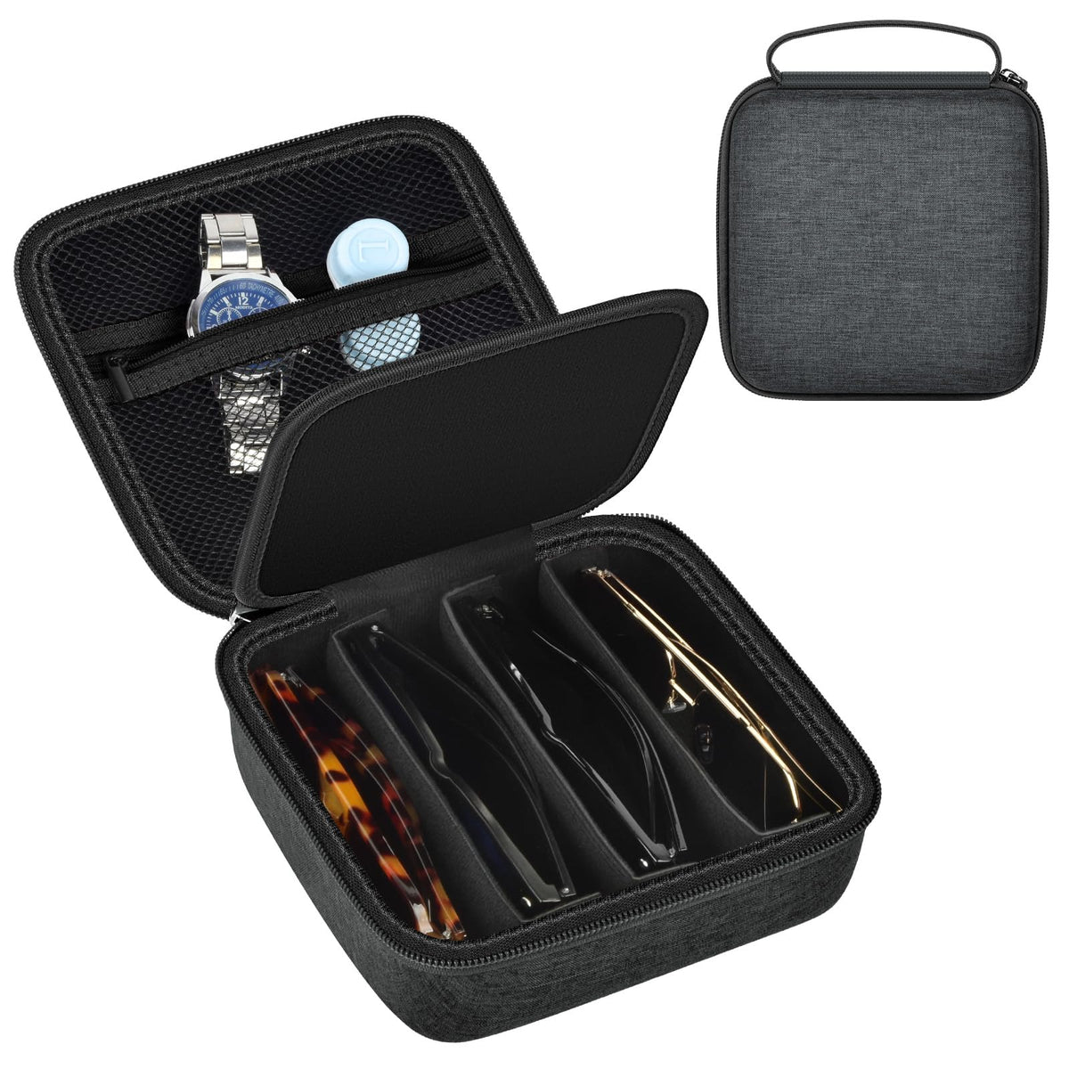 Travel Sunglass Organizer Case for Quay Polarized Sunglasses Men Women, Trendy Glasses Storage Box (Bag Only)