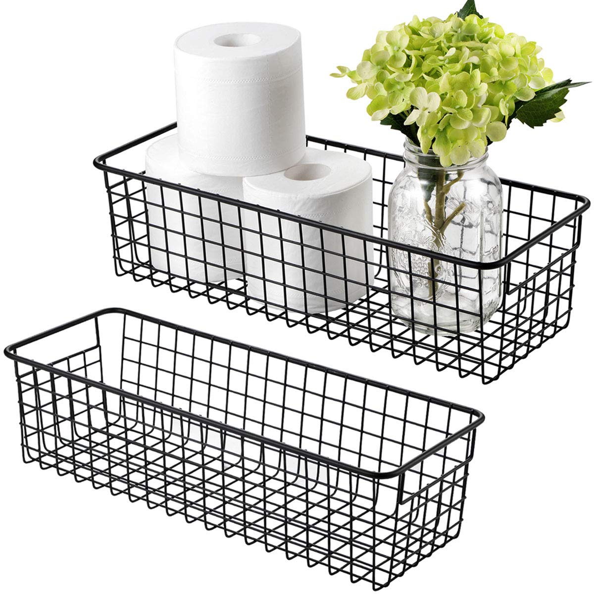 SheeChung Wall Hanging Baskets, Small Wire Basket for Organizer, 4 Pack