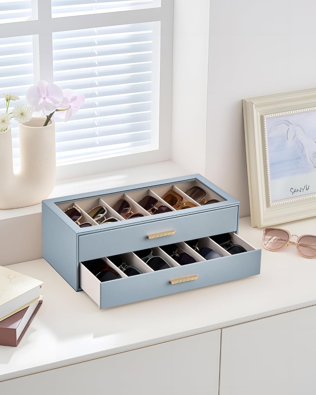 Lolalet Sunglasses Storage Box for Women