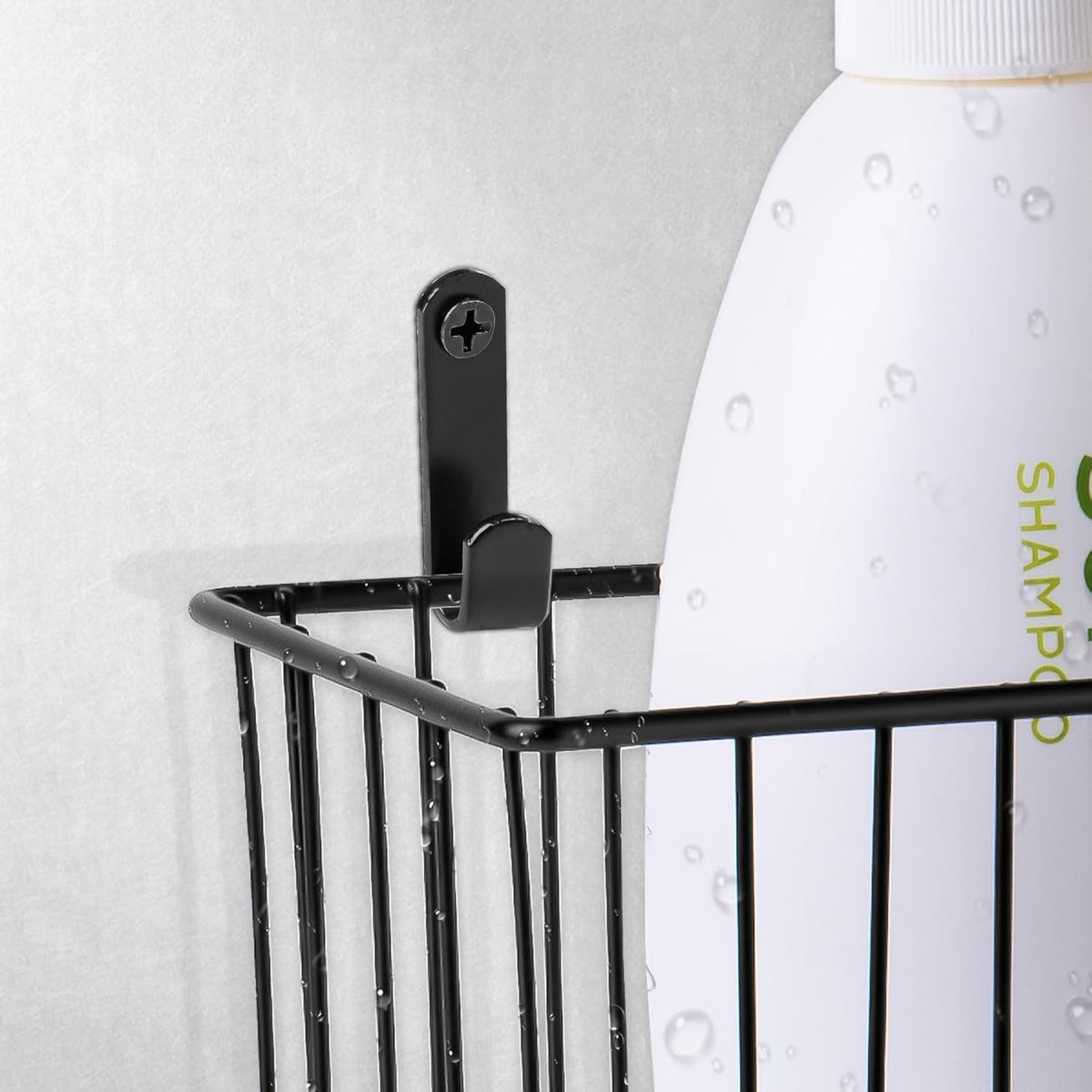Black Wire Basket Wall Mounted(4 Pack) - Metal Toilet Paper Storage Basket - Rectangular Wire Baskets for organizing Kitchen,Bathroom,Countertop