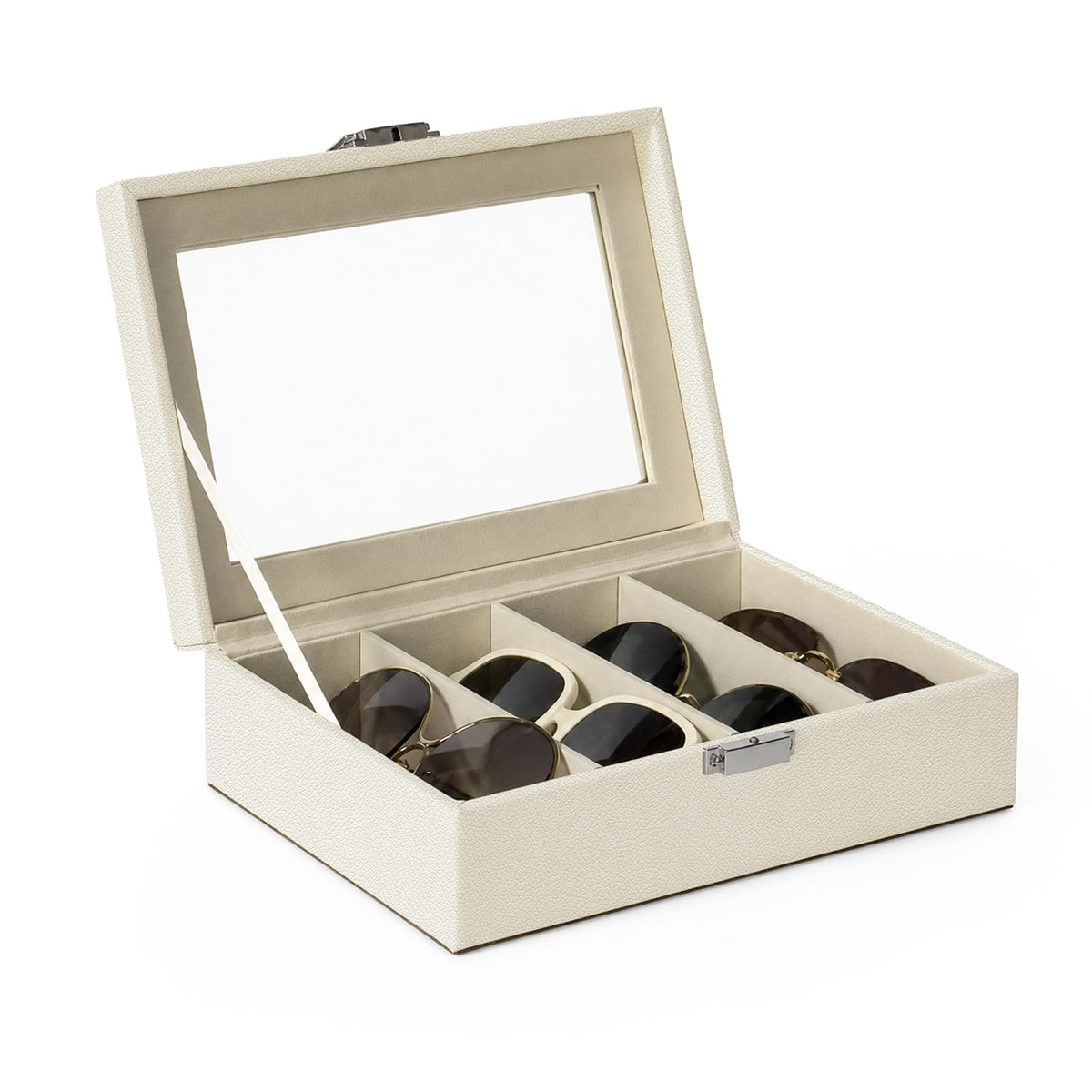UnionPlus Vegan Leather Multi-Slots Sunglasses Eyeglasses Organizer