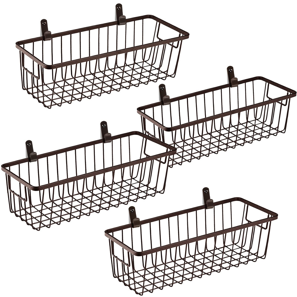 SheeChung Wall Hanging Baskets, Small Wire Basket for Organizer, 4 Pack