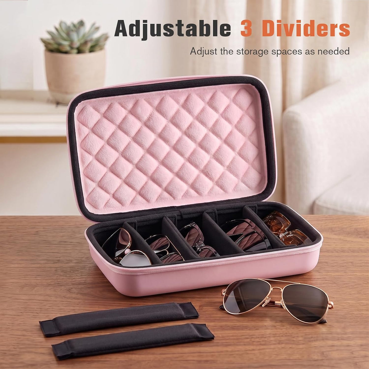 ProCase Hard Shell Travel Sunglasses Organizer, Portable Multiple Glasses Case for Travelling