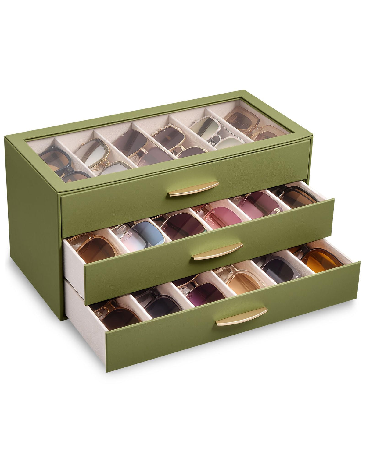 Lolalet Sunglasses Organizer Case for Women, Eyeglass Storage Holder