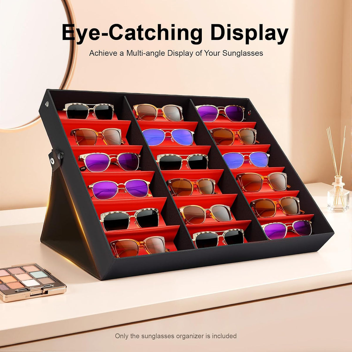 Sunglasses Organizer,Multi Glasses Display Stand,Glasses Tray Holder