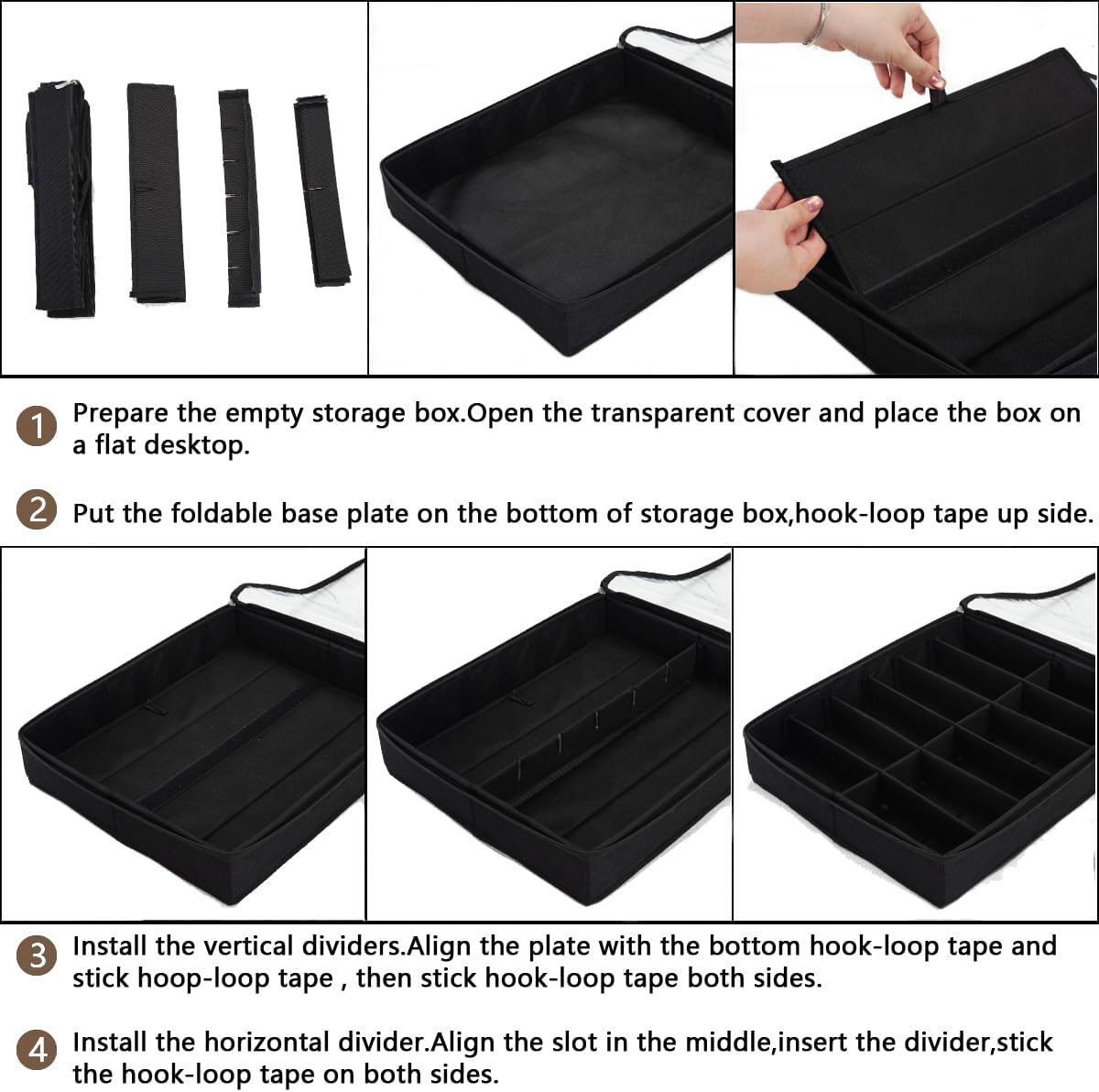 Sunglasses Organizer Glasses Case Clear Lid eyeglass Storage Box shade Tray