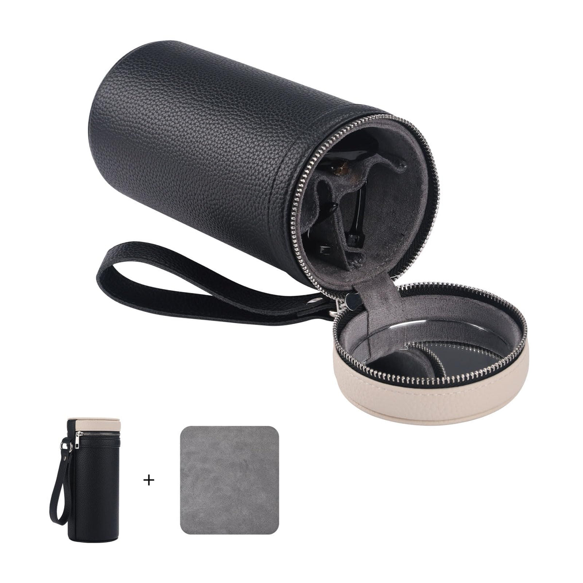 3 slots eyeglass case Leather sunglasses storage box, suitable for both men and women, Glasses Storage Holder Box