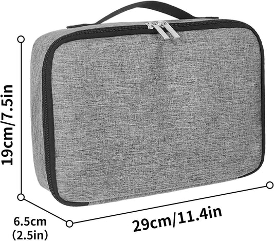 Travel Sunglasses Organizer Case, Adjustable Removable Slot, Portable Storage Box for Men Women, Soft Cloth Fits for Multiple Eyeglasses & Reading Glasses (Gray, Soft Case, Only Bag)