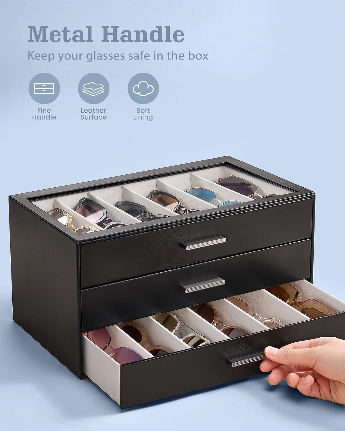 Lolalet Sunglasses Storage Box for Women