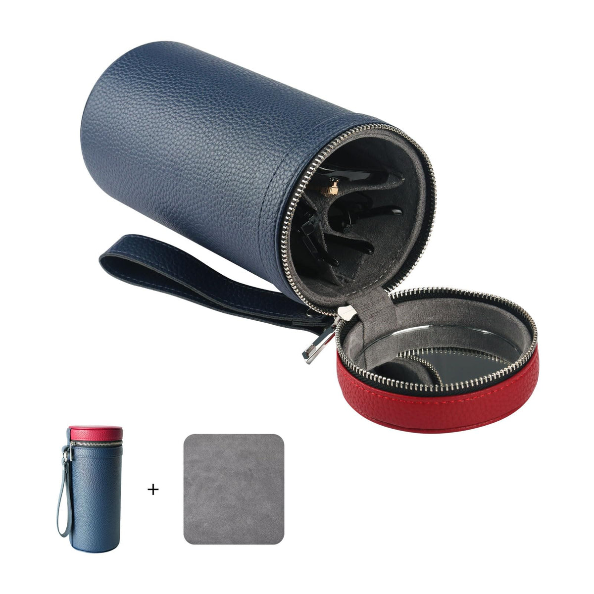 3 slots eyeglass case Leather sunglasses storage box, suitable for both men and women, Glasses Storage Holder Box