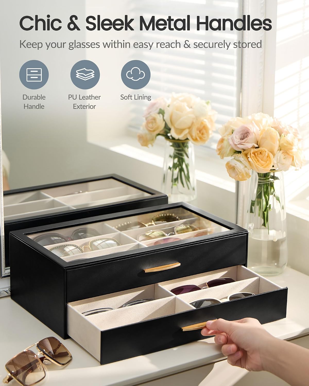 Lolalet Enlarged Sunglasses Organizer for women