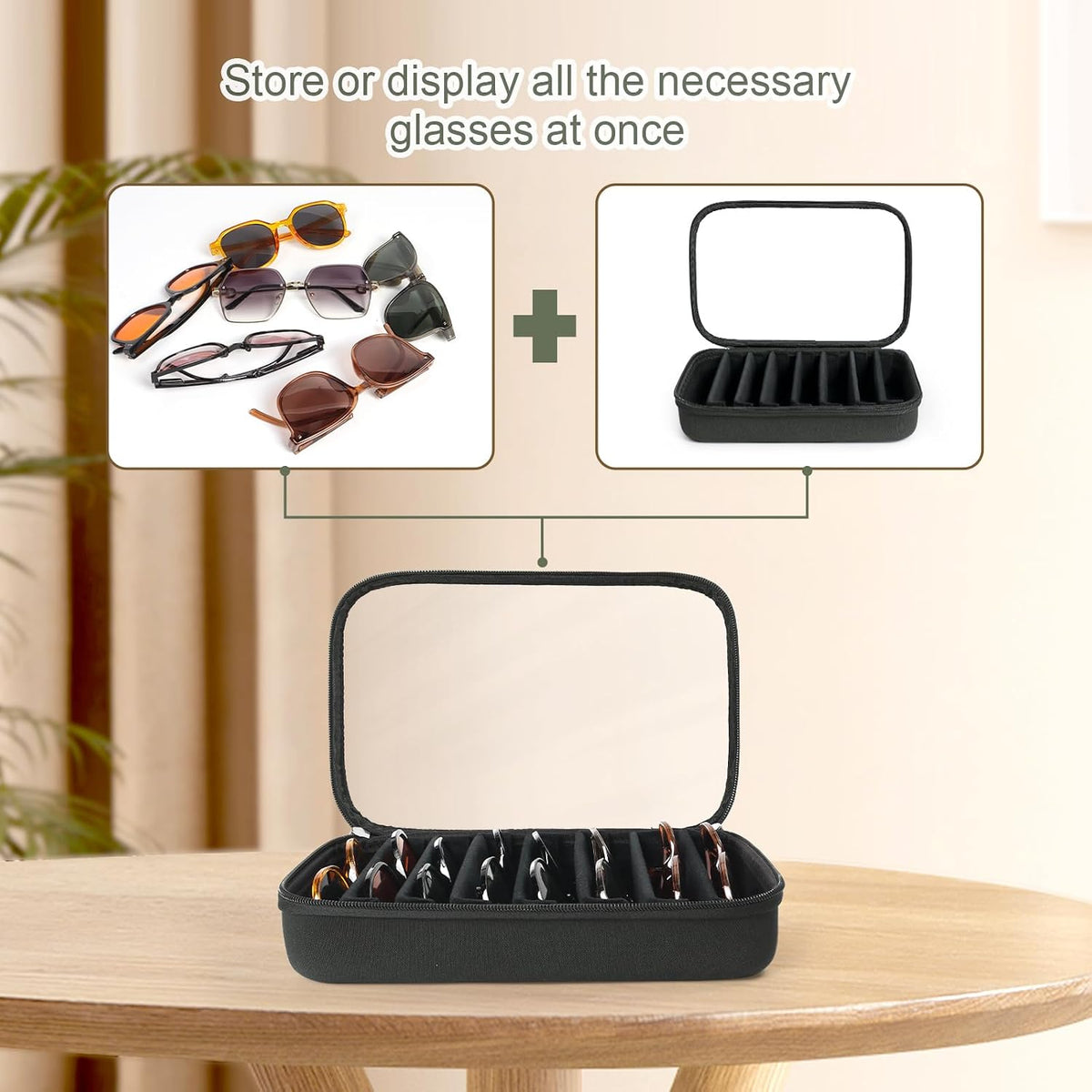Sunglasses Organizer Case for Multiple Pairs