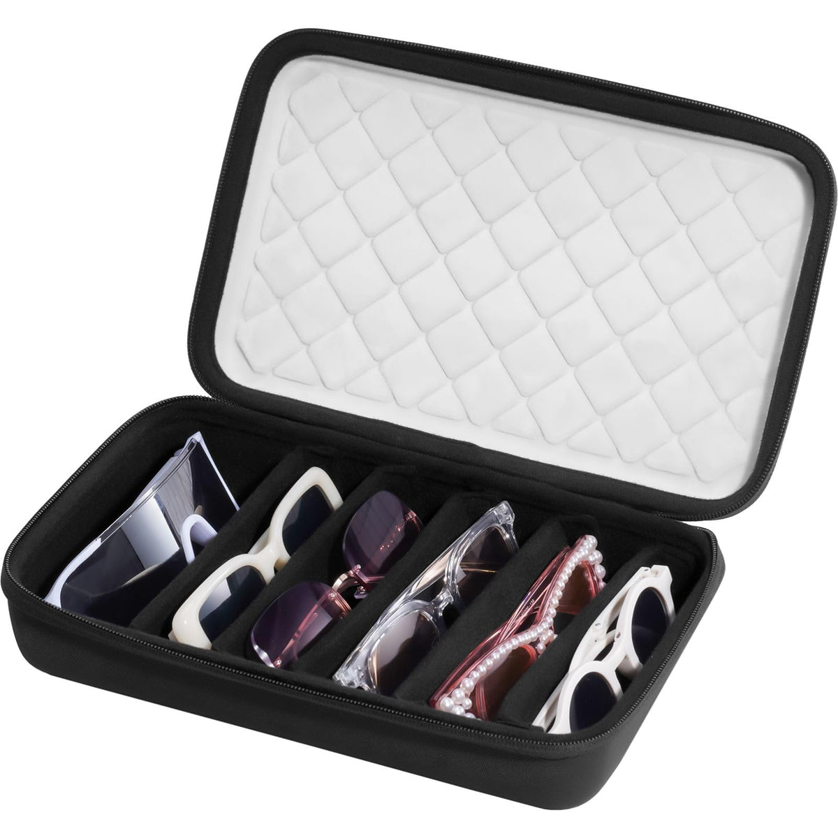 ProCase Hard Shell Travel Sunglasses Organizer, Portable Multiple Glasses Case for Travelling