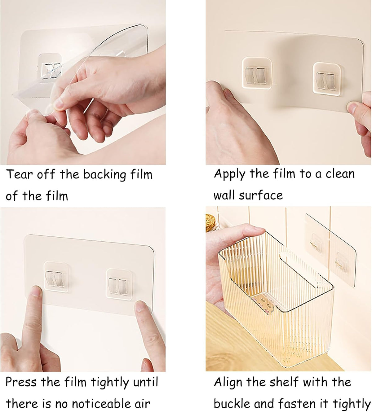 Acrylic Wall Mounted Storage Rack, 2 Pcs Storage Box Shower Basket