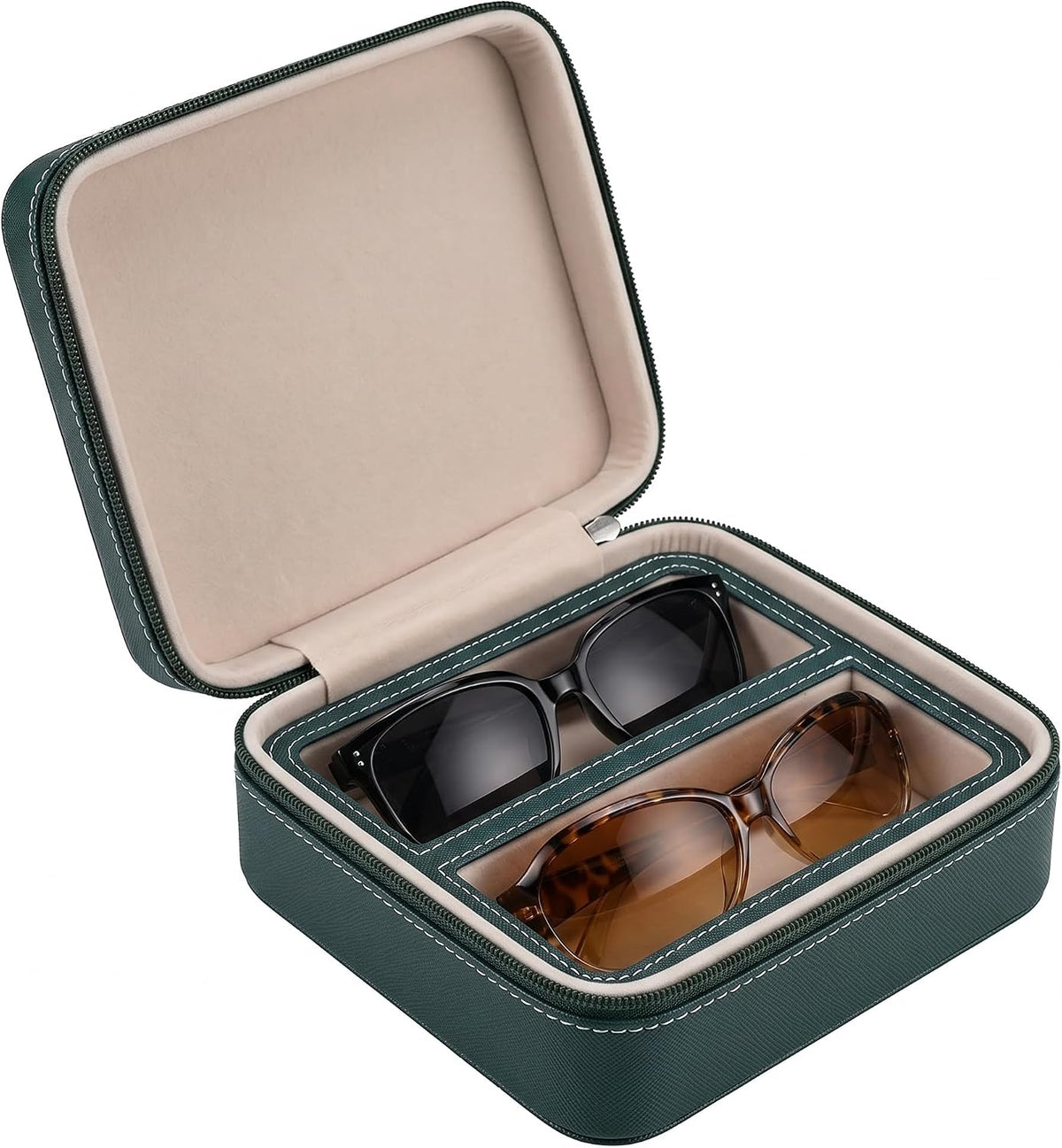 ROSELLE Eyewear Travel Case for women men, 2/3-Slot Eyeglasses Storage Box
