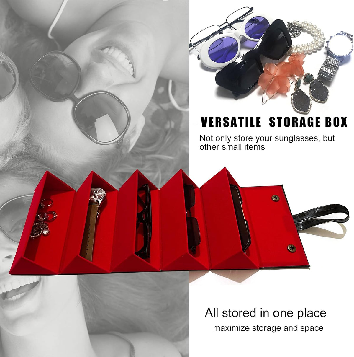 Longjet Sunglasses Organizer Travel Glasses Case Eyeglasses Storage Box