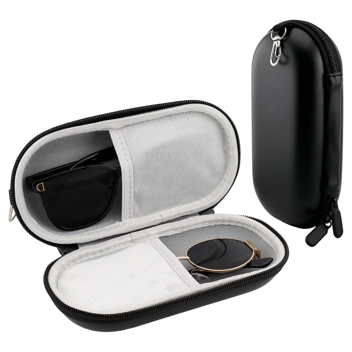 Travel Sunglasses Organizer Case, Adjustable Slot for Multiple Eyeglasses, Hard Shell Eyewear Box for Men Women